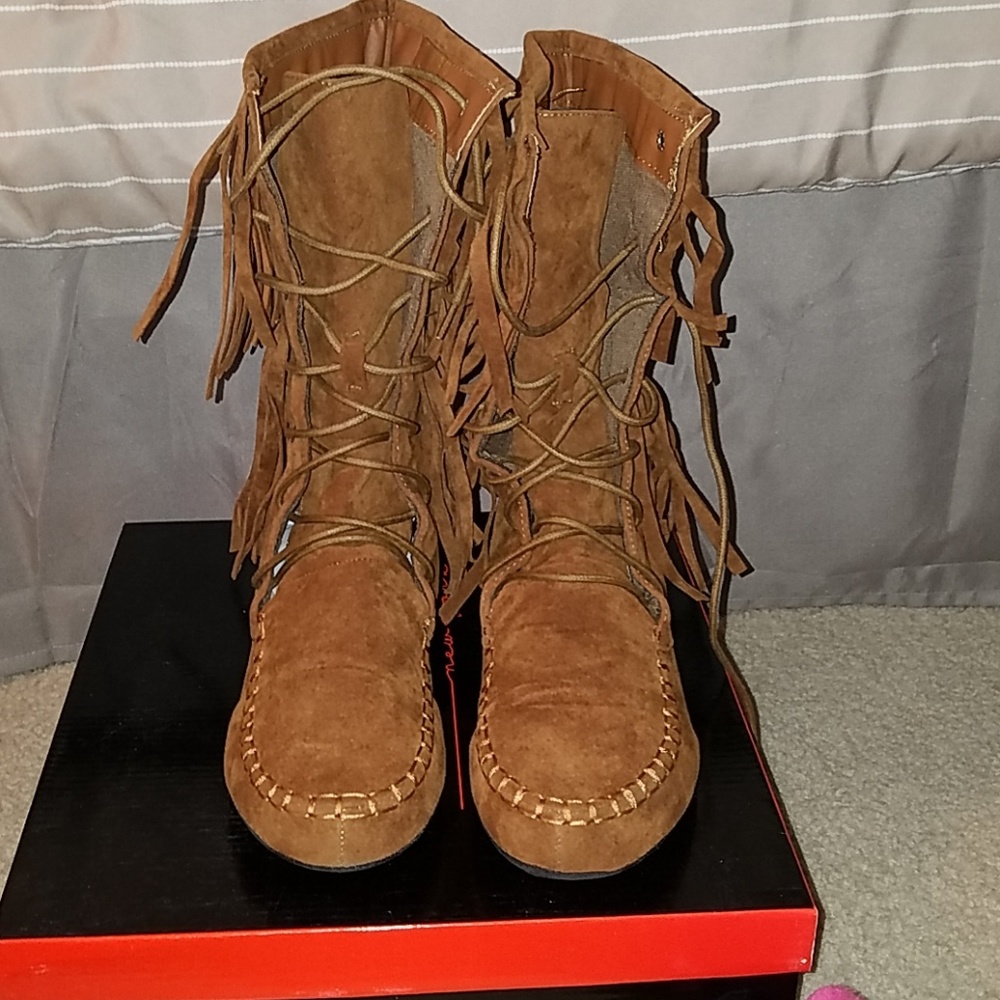 Chestnut Brown Ankle Length Moccasins